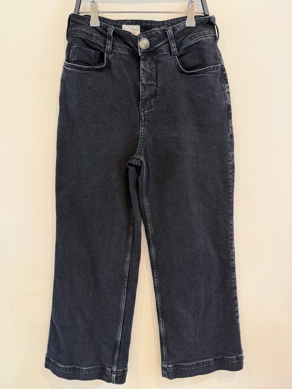 Anthropologie Pilcro The Skipper Black Wide-Leg Jeans Size 26